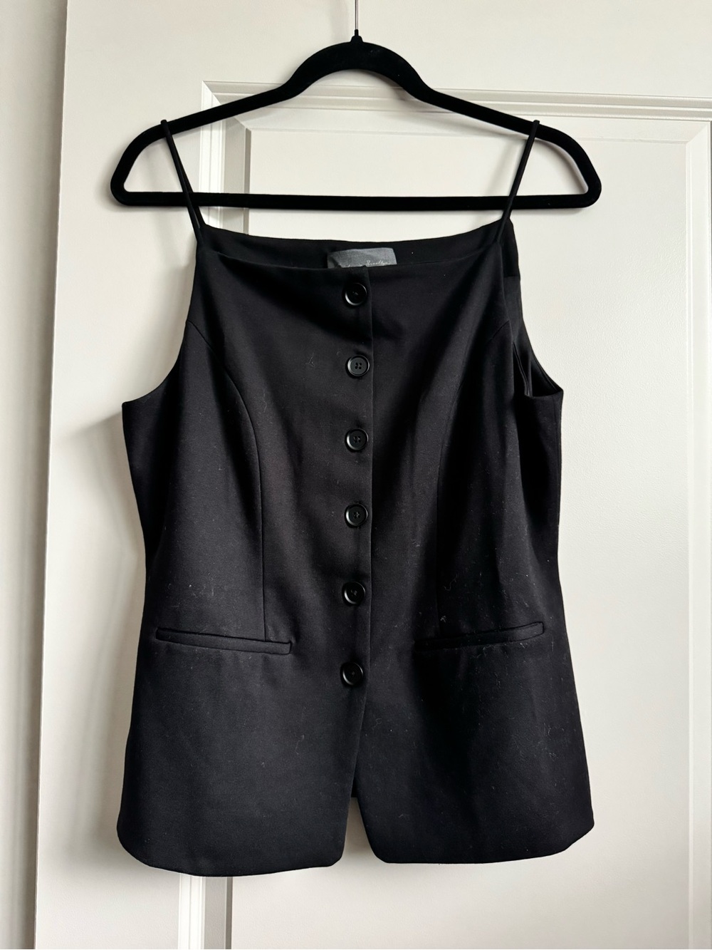 Anthropologie Sunday in Brookyln Ponte Apron Sleeveless Top in Black